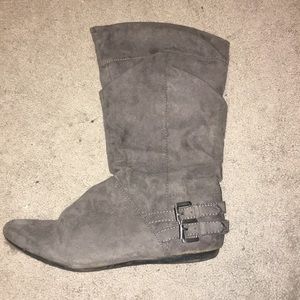 Gray boots